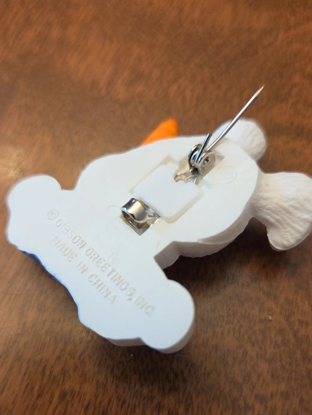 Cute Bunny with Carrot Pin/ Brooch By Gibson Greetings Inc